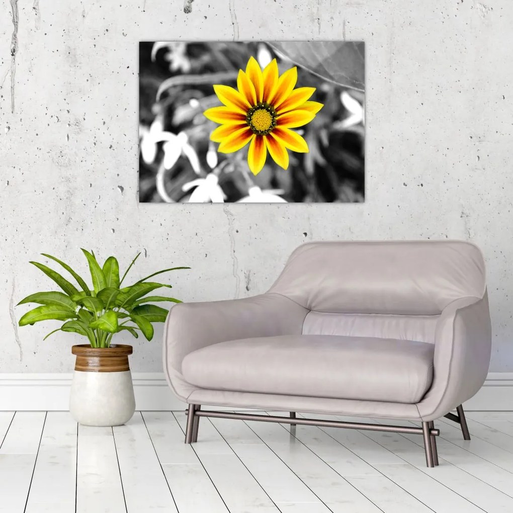 Tablou cu floare galbenă (70x50 cm)