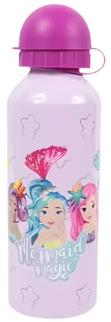 Sticla metalica pentru copii MERMAID MAGIC 500 ml mov