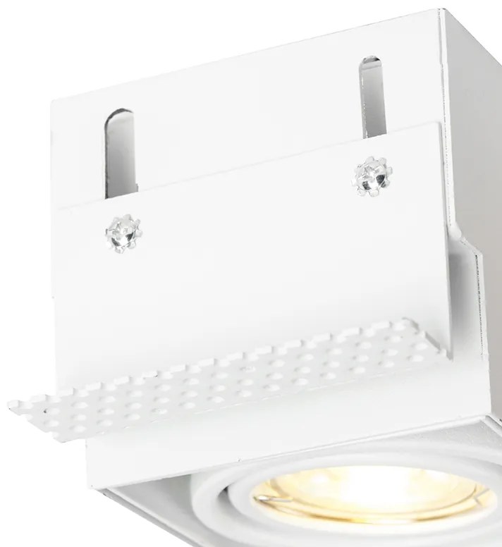 Spot integrat alb GU10 inclinabil și rotativ fără rama - Oneon
