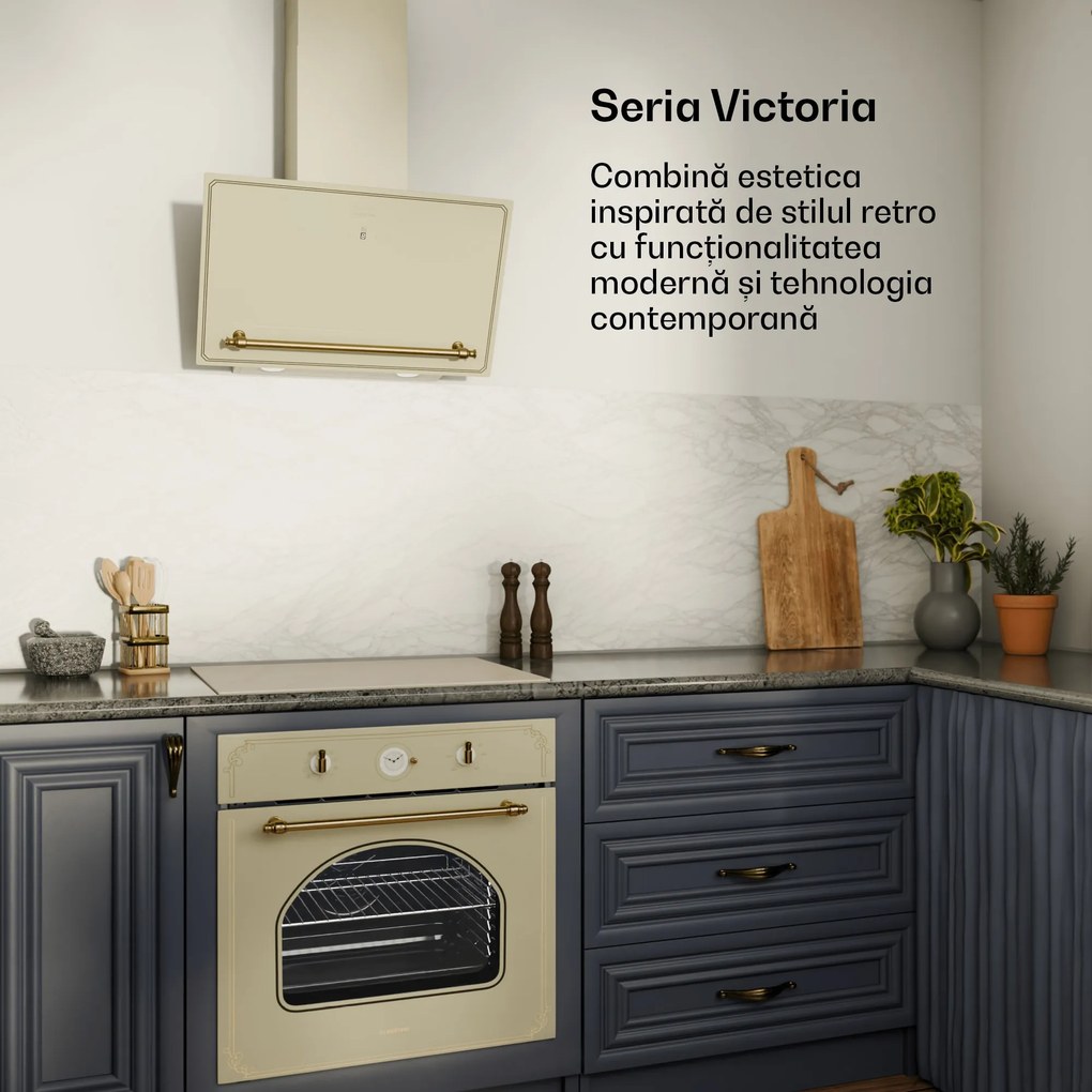 Klarstein Plită cu inducție Victoria, 60 cm, 4 plite, glisantă, funcție Boost