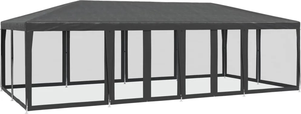 vidaXL Cort de petrecere cu 12 pereți din plasă, antracit, 8x4 m, HDPE