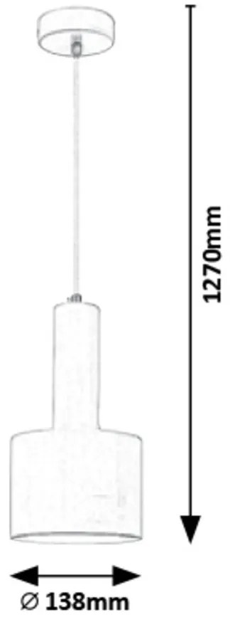 Pendul industrial design metalic Elliot alb 5601 RX