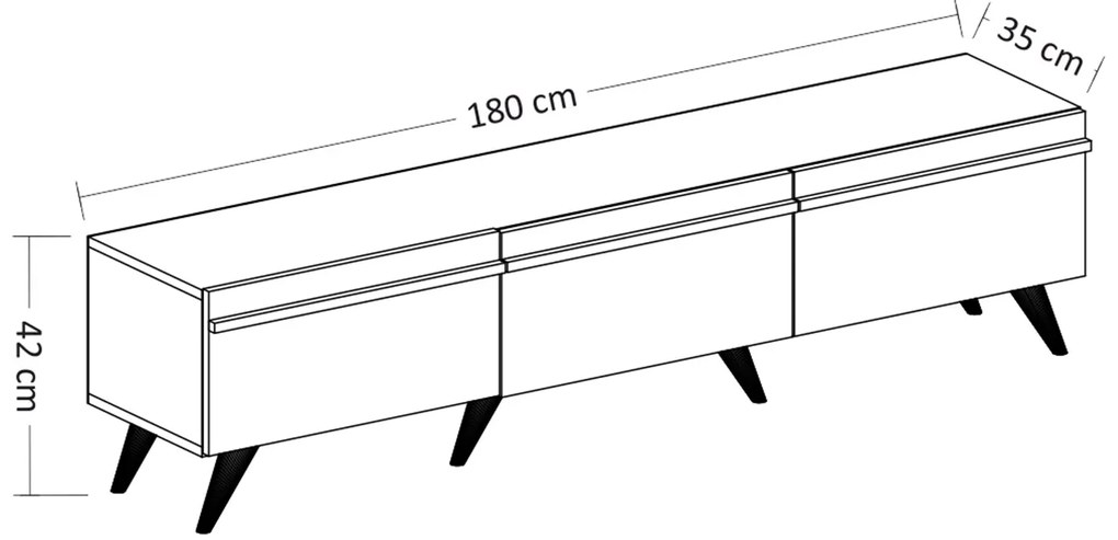 Masă TV/Dulap Valika (Alb). 1067113