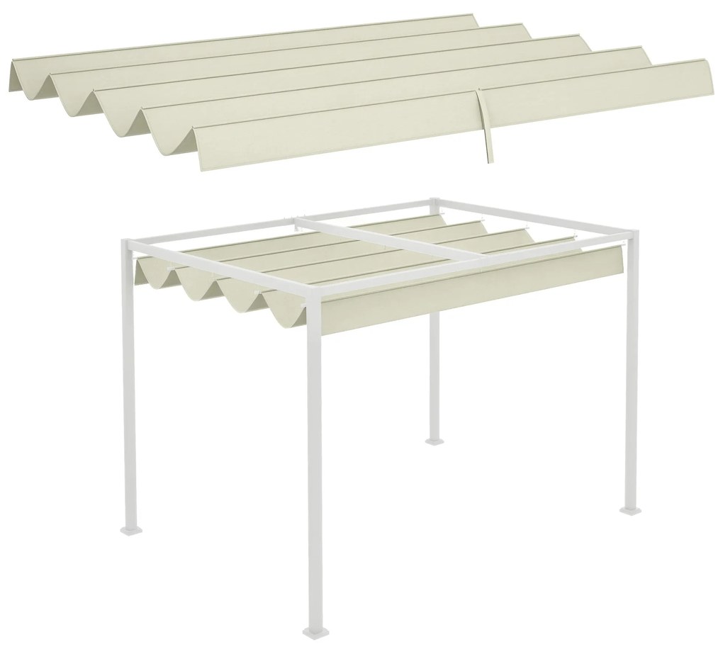 Outsunny Acoperiș de schimb pentru pergolă, material de înlocuire, protecție solară Anti-UV 30+ pentru pergolă de 3 x 2 m | Aosom Romania