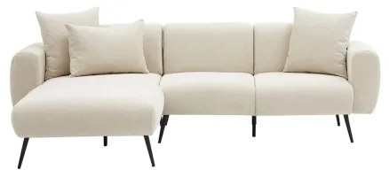 Colțar în formă de L PISA, crem, cu orientare pe stânga