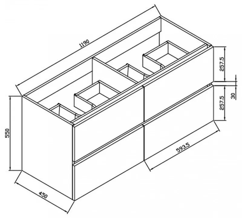 Mobilier complet de baie Elois 120