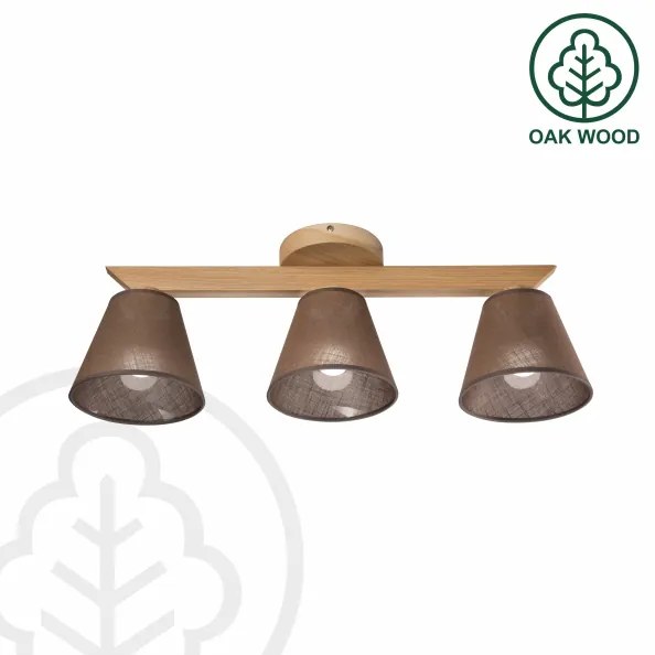 Lustră aplicată Brilagi ANTHONY 3xE14/40W/230V stejar/maro