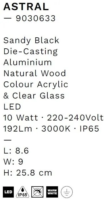 Aplica de perete LED iluminat exterior decorativ IP65 ASTRAL