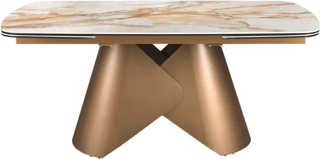 Masa extensibila design LUX Porcelain Marble 180-270cm