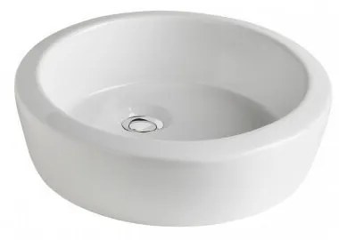 Lavoar pe blat Gala Eos rotund alb lucios 40 cm