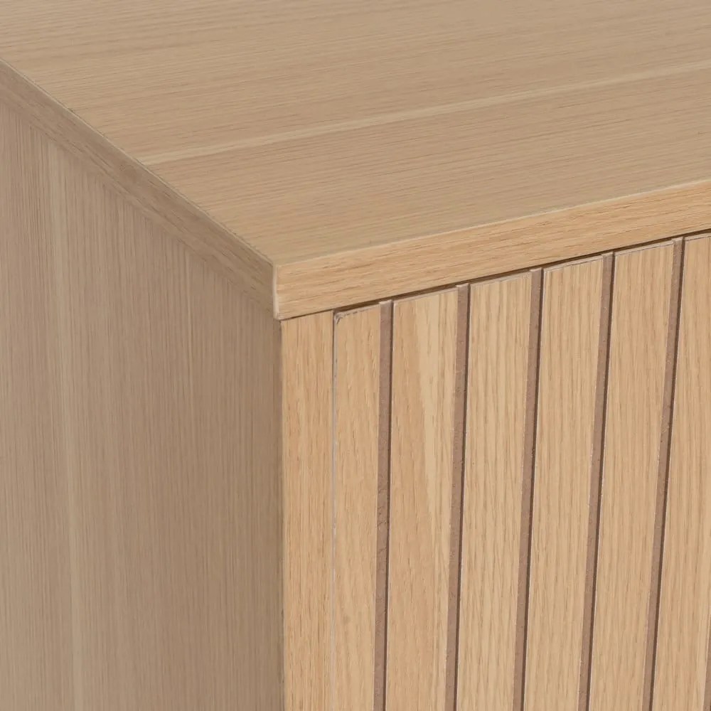 Comodă TV în culoare naturală cu aspect de lemn de stejar 120x45x40 cm Mid-Lines – Casa Selección