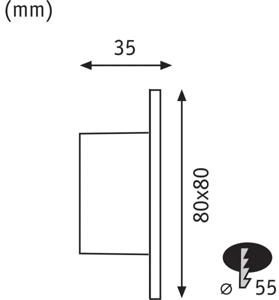 Paulmann 80000 - LED/1W Lumină scară TSARO 230V crom mat