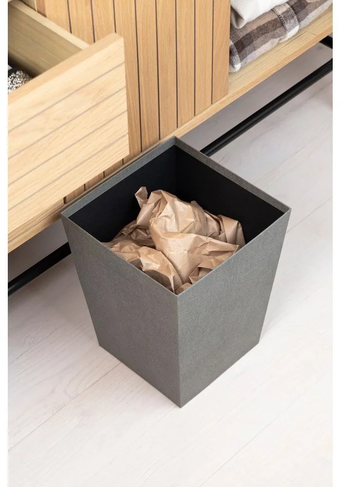 Coș de gunoi gri pentru birou Sofia Canvas Paper Laminate – Bigso