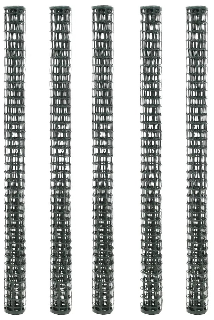 vidaXL Plase gard de grădină, 5 buc., verde, 1x1,2 m, HDPE