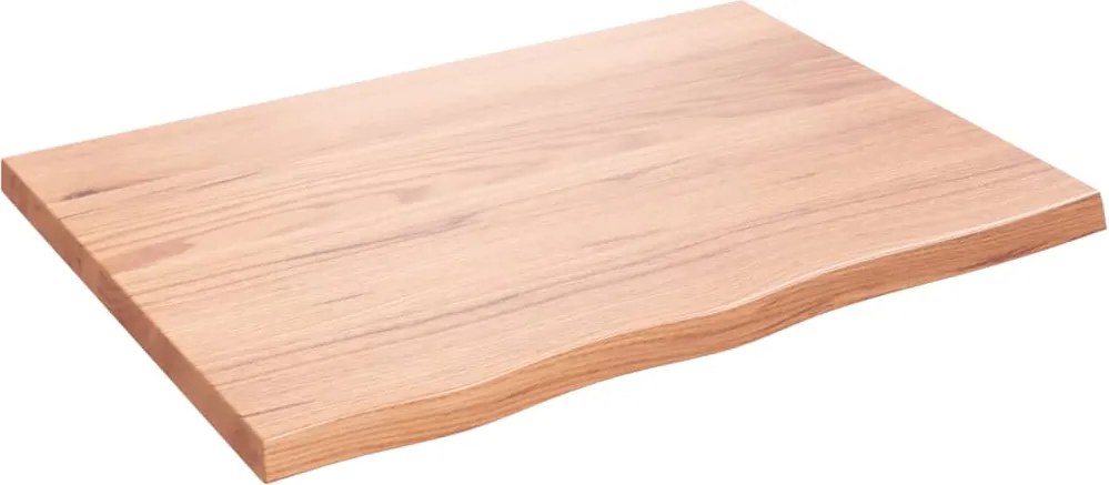 vidaXL Raft de perete maro deschis 80x60x(2-4) cm lemn stejar tratat