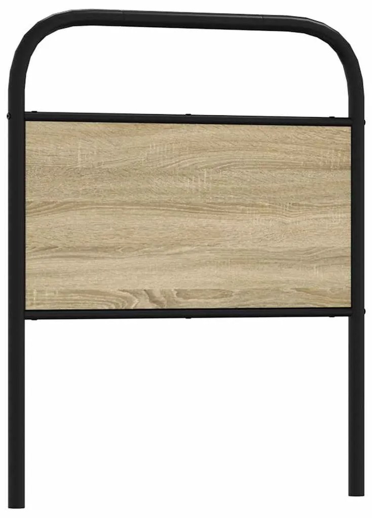 vidaXL Tăblie de pat de schimb stejar sonoma 80 cm oțel și lemn prelucrat