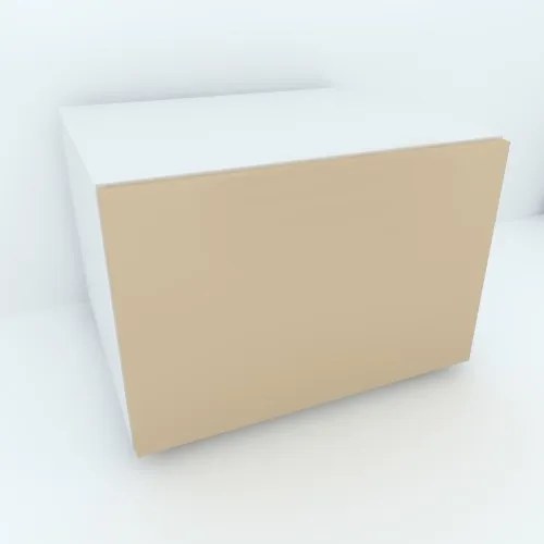 Armonia Comoda alba cu o usa cu sistem &quot;PUSH TO OPEN&quot; front PAL Cappuccino