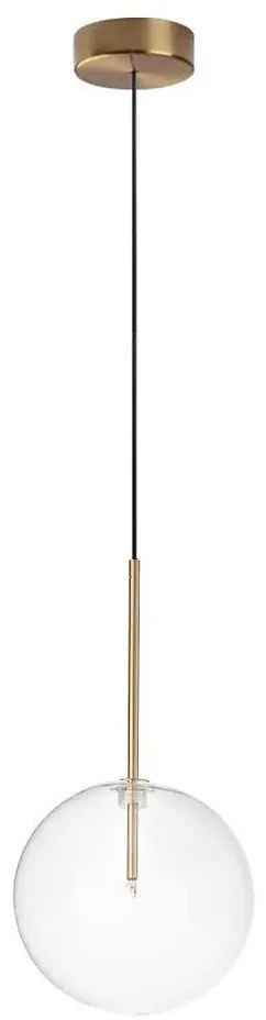 Lustră LED pe cablu Ideal Lux EQUINOXE 1xG4/2W/230V d. 20 cm alamă/transparent