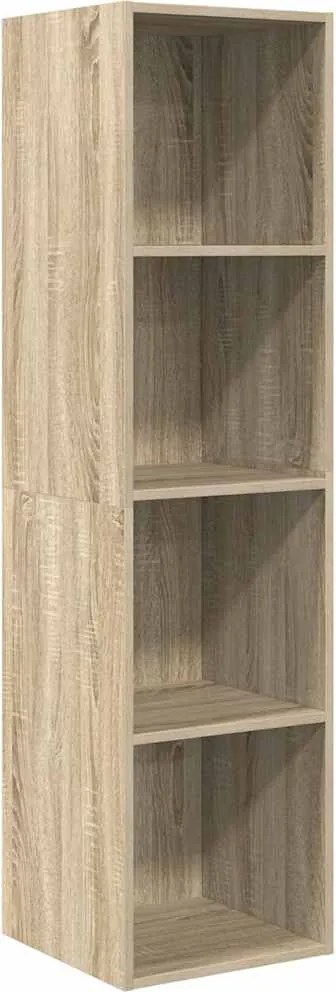vidaXL Dulap TV montat pe perete, stejar Sonoma, 37x37x142,5 cm, PAL