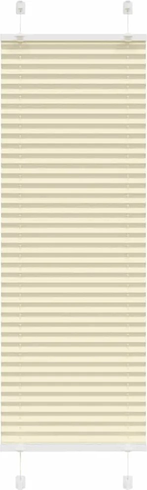 vidaXL Jaluzea plisată Crem 45x100 cm Lățime țesătură 44,4 cm