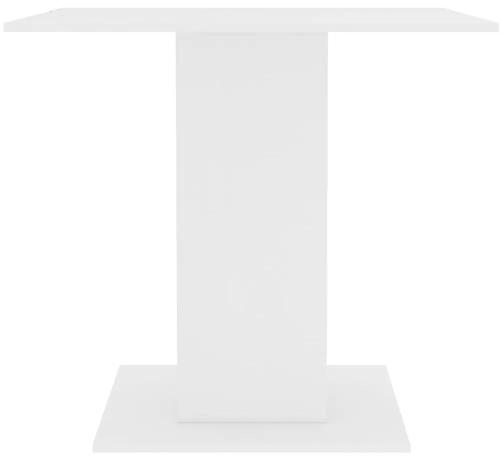 Masă de bucătărie, alb, 80x80x75 cm, pal