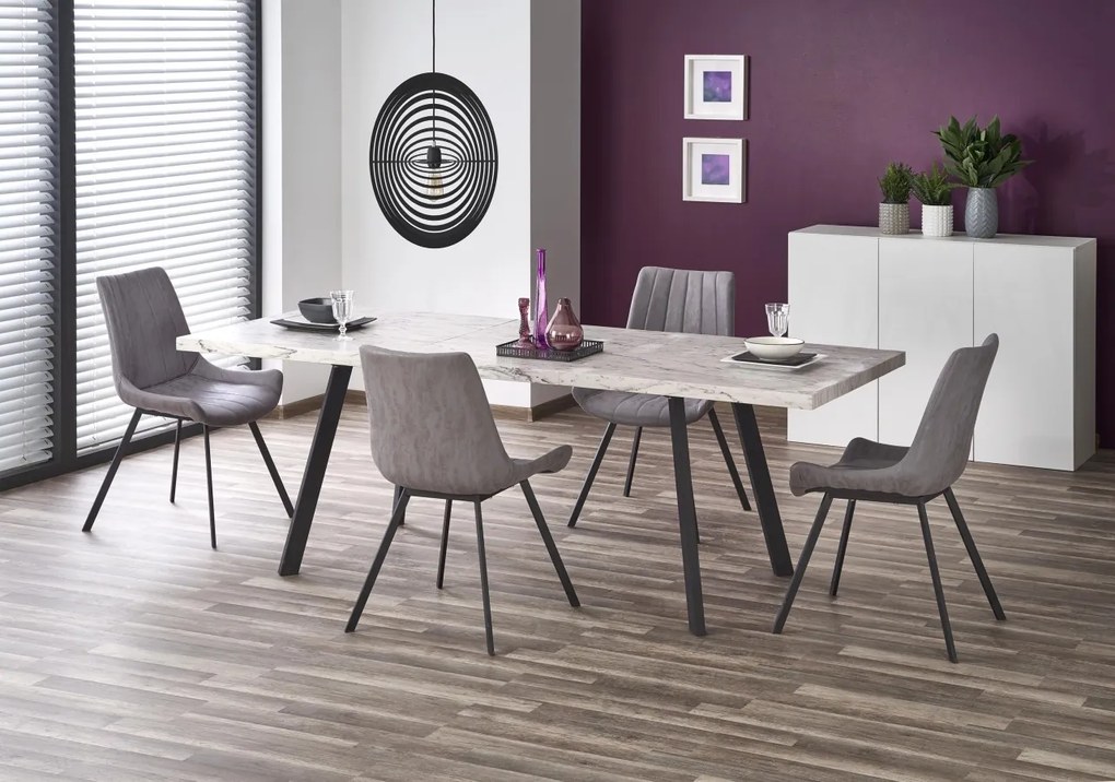 Masa extensibila MDF + metal Dallas - L 160-220 x l 90 x h 76 cm