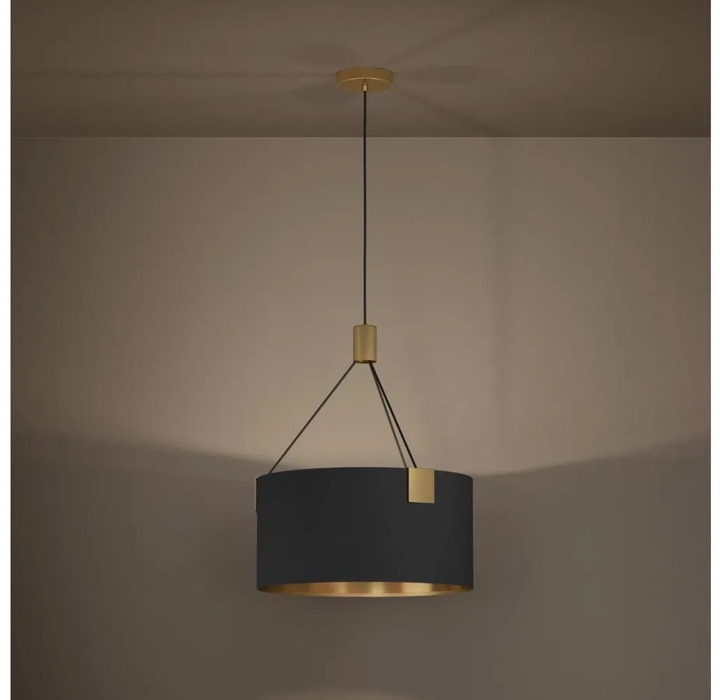Lustră pe cablu Eglo 39964 TORTOLA 3xE27/40W/230V negru/auriu