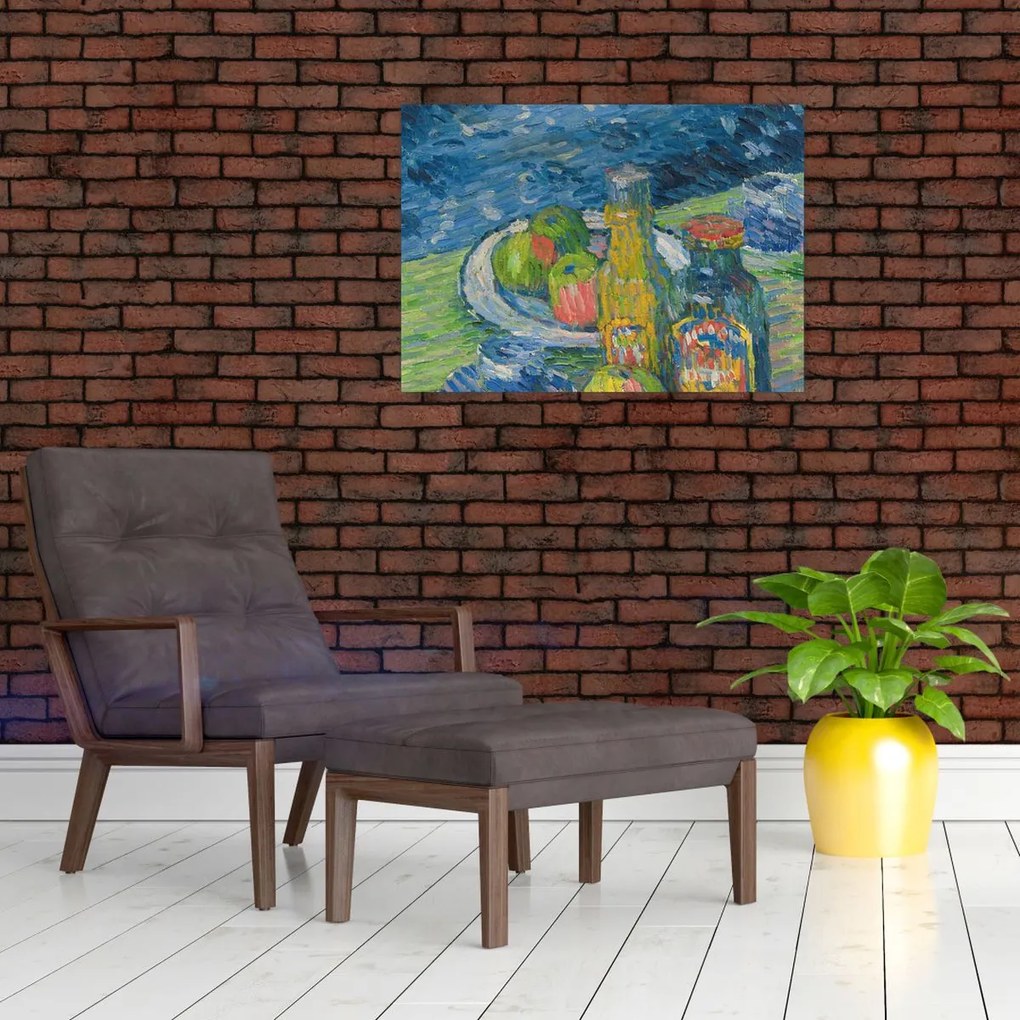 Tablou - Alexej von Jawlensky, Still Life with Bottles and Fruit, reproducere (70x50 cm)