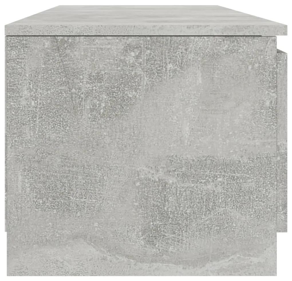 Comodă tv, gri beton, 140 x 40 x 35,5 cm, pal