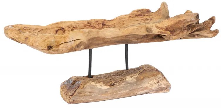 Decoratiune din lemn Fornax, natural