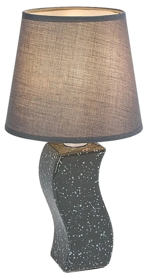 Lampa de masa ceramica gri abajur gri Dayami
