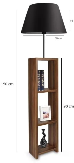 Lampă de podea AYD 1xE27/40W/230V maro/negru