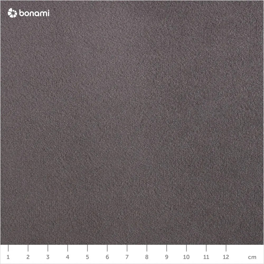 Colțar extensibil din catifea cu șezlong stânga Milo Casa Santo, gri închis