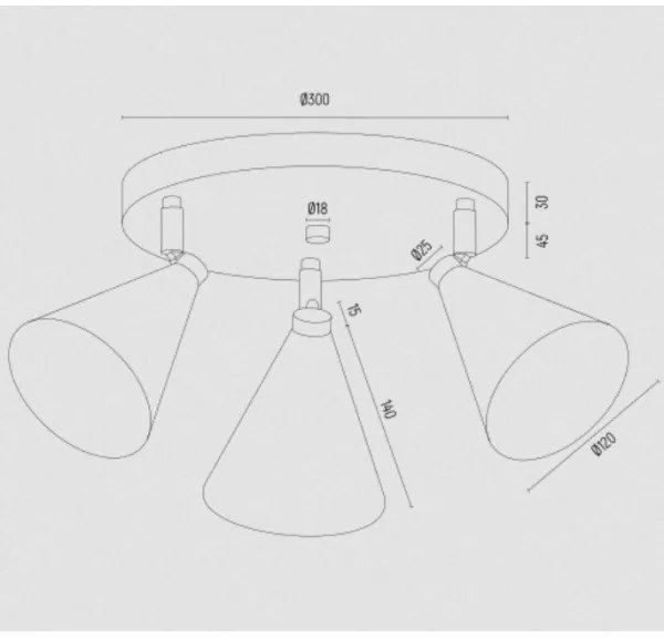 Spot LUCINDA 3xE14/7W/230V auriu Argon 6246