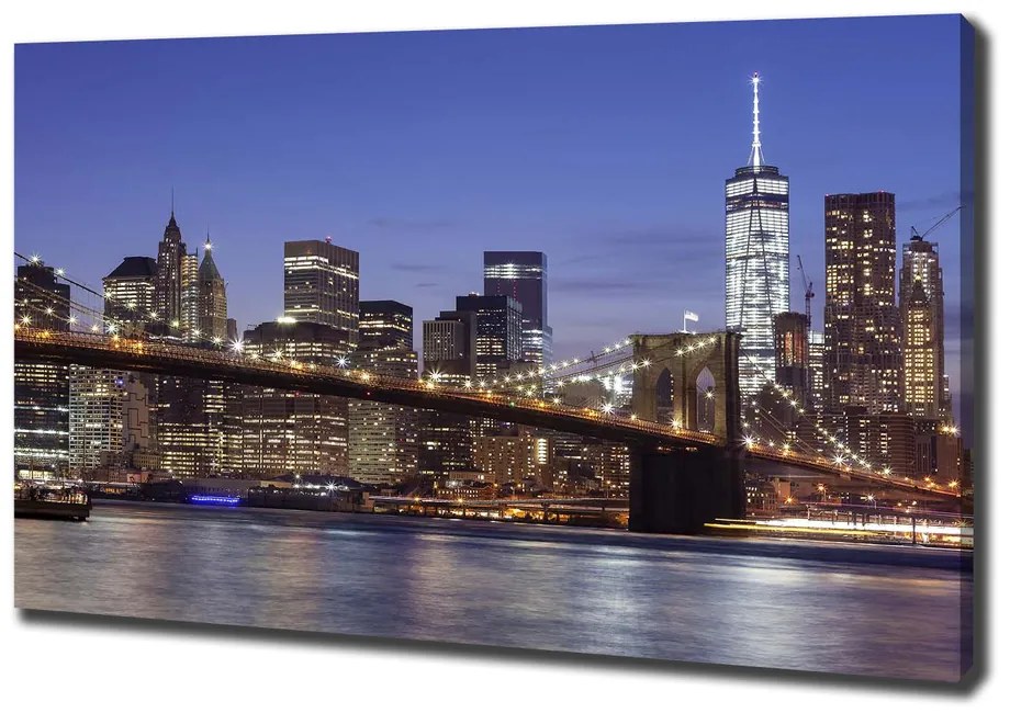Tablou pe pânză Manhattan pe timp de noapte