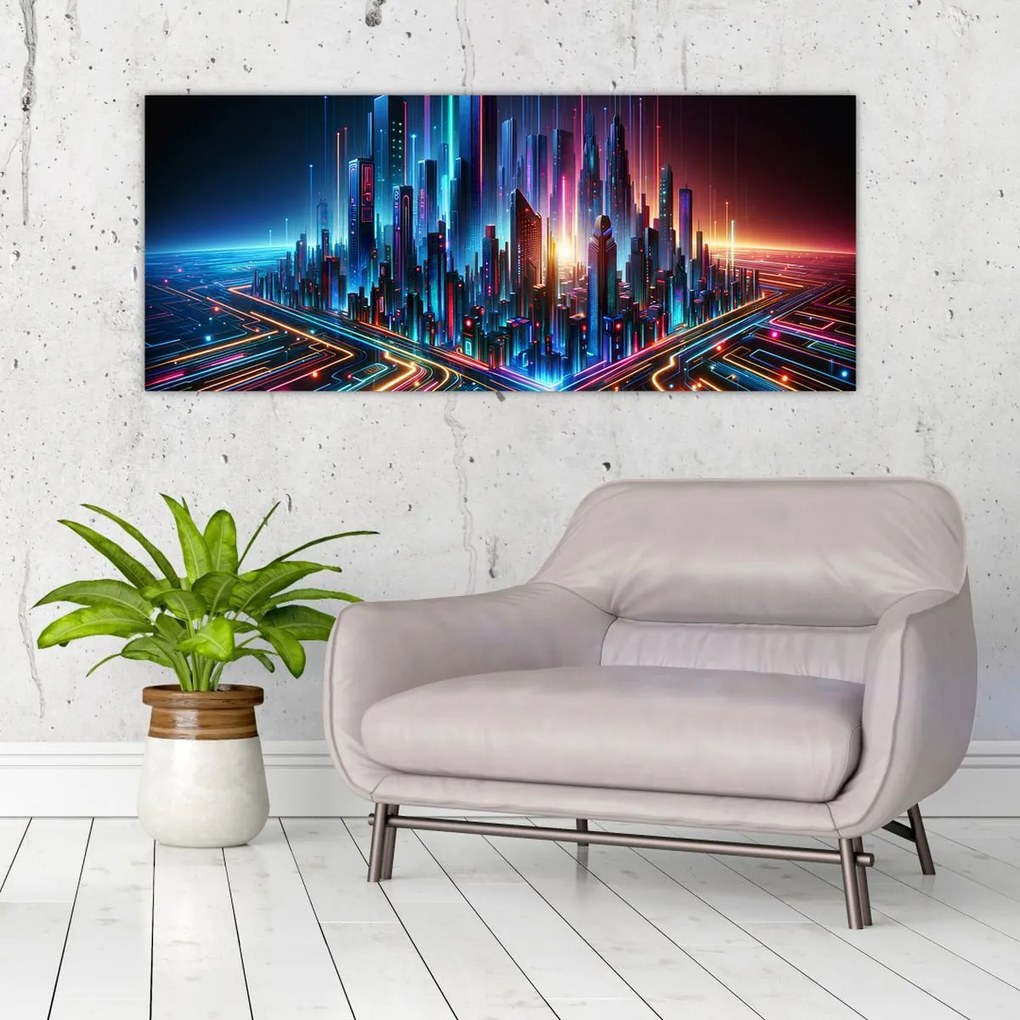 Tablou - Orașul viitorului (120x50 cm)