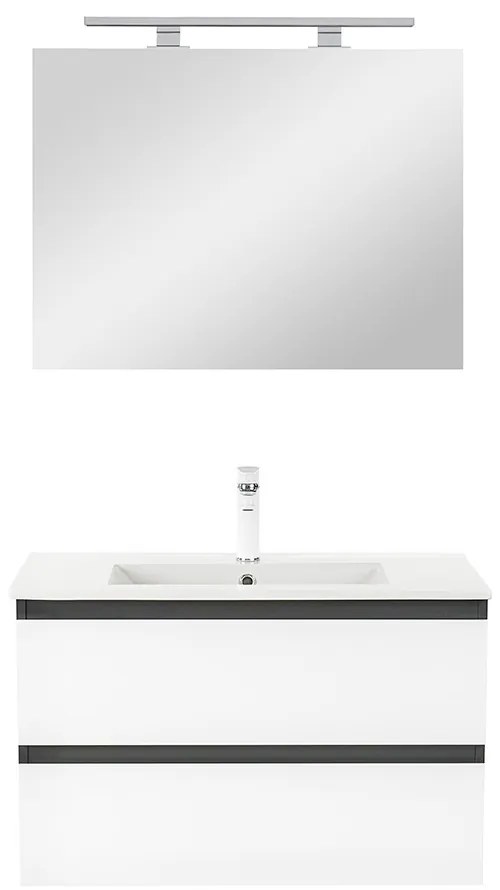 Mobilier complet de baie Vario Forte 80 antracit-alb