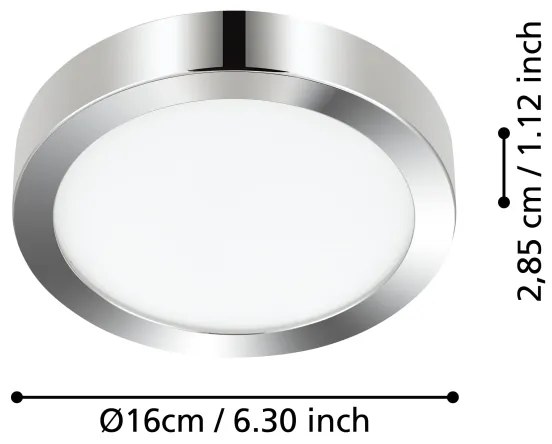 Eglo 900639 - Plafonieră LED pentru baie FUEVA LED/11W/230V IP44 crom