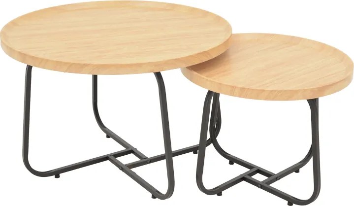 Set 2 Masute Cafea Crissbay MDF Finisaj Natur