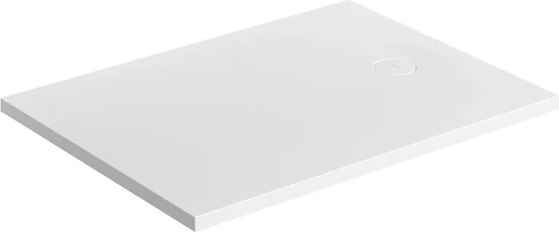 Cadita de dus compozit Omnires AquaRock M+ dreptunghiulara alb mat 90x120 cm