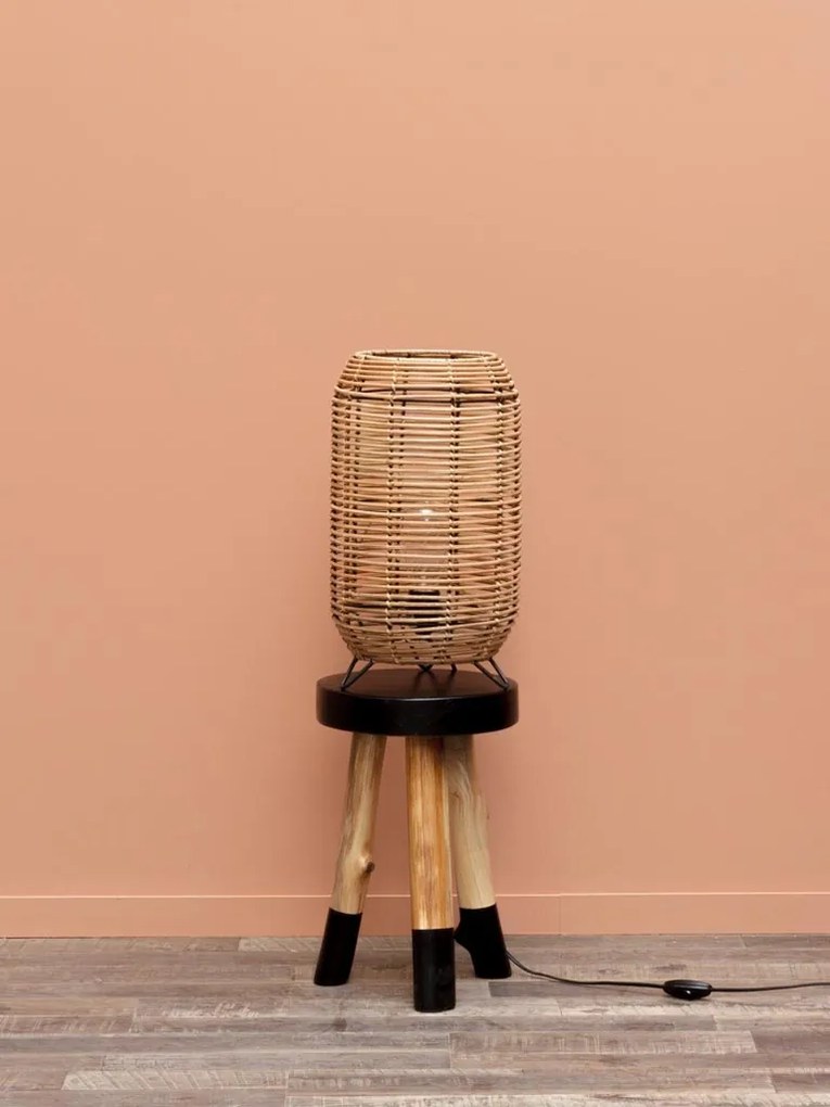 Lampa de masa, din rattan, Vannes