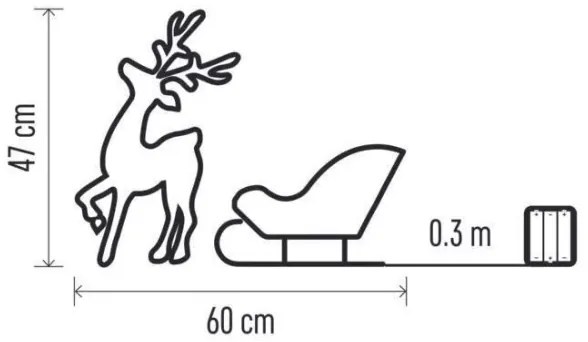 Decorațiune LED de Crăciun LED/3xAA alb cald