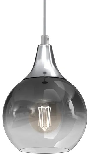 Lustră pe cablu MONTE 1xE27/60W/230V d. 15 cm crom mat