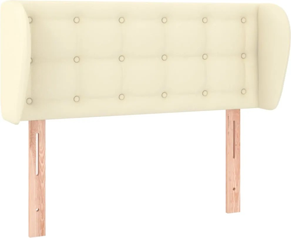 vidaXL Tăblie de pat cu aripioare crem 103x23x78/88 cm piele ecologică