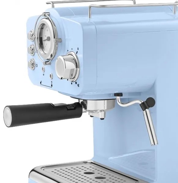 Espressor Manual 15 Bar 1100W 1.25L Albastru  Cafea Aromata si Experienta Barista la Tine Acasa