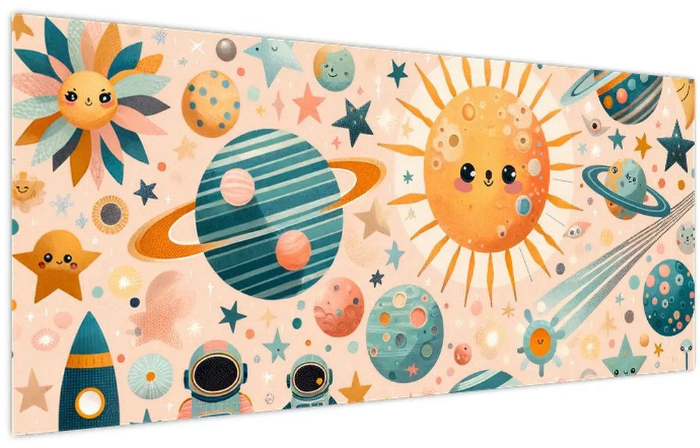 Tablou - Fragmente din spațiu (120x50 cm)