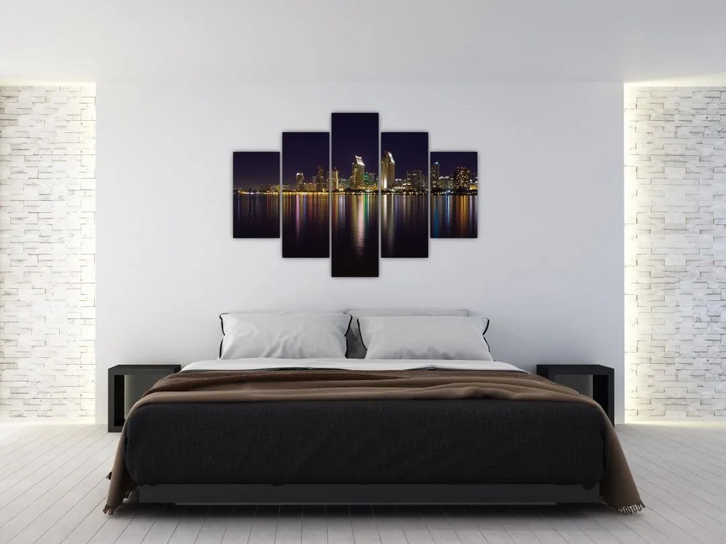 Tablou cu orașul nocturn (150x105 cm)