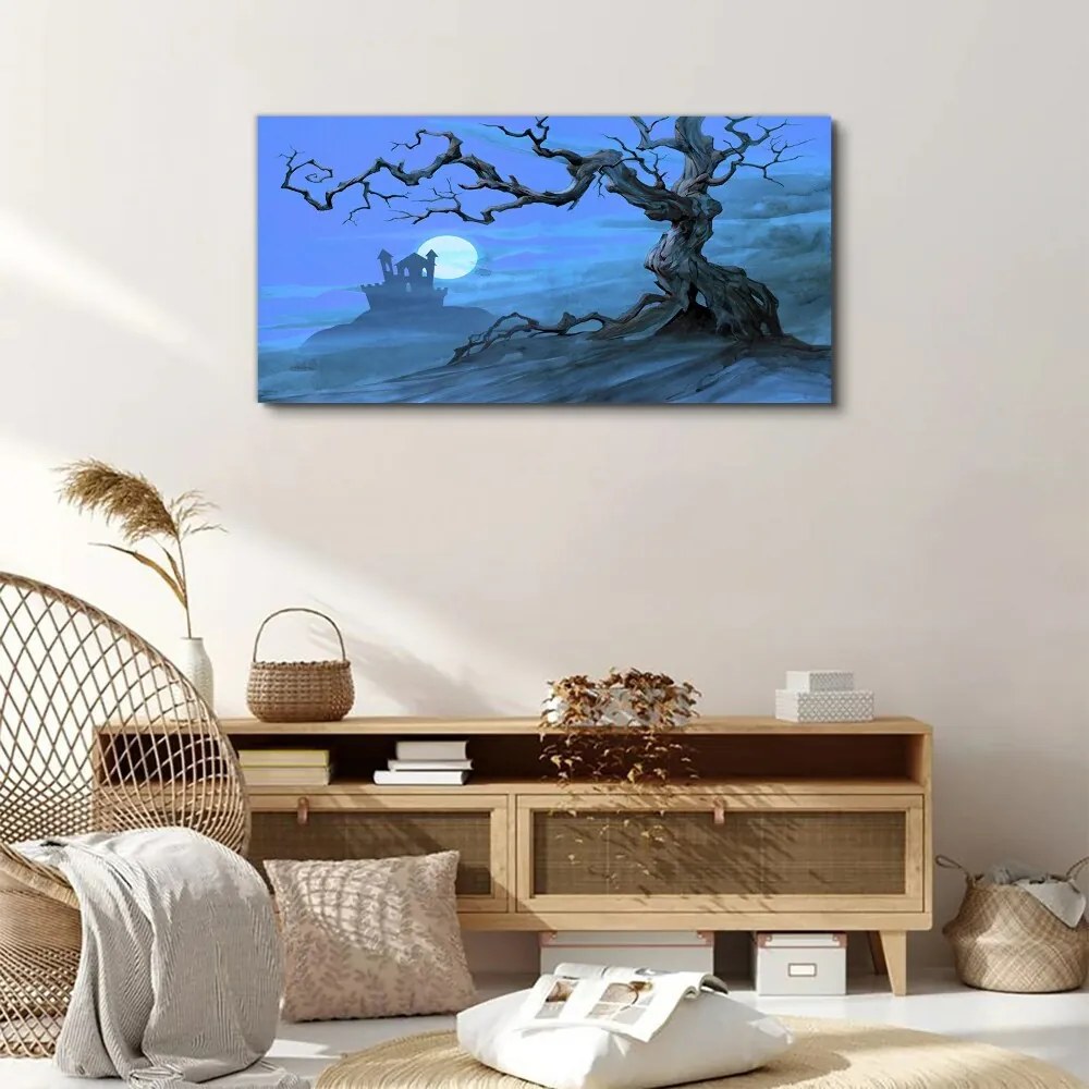 Tablou canvas abstracția castelului lunii