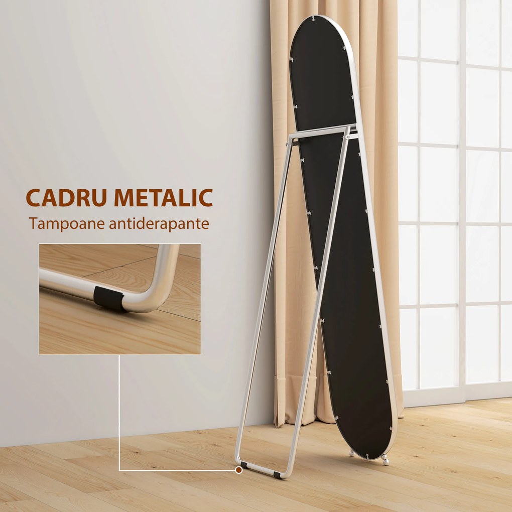 HOMCOM Oglindă Ovală Aurie Înaltă | Aosom Romania