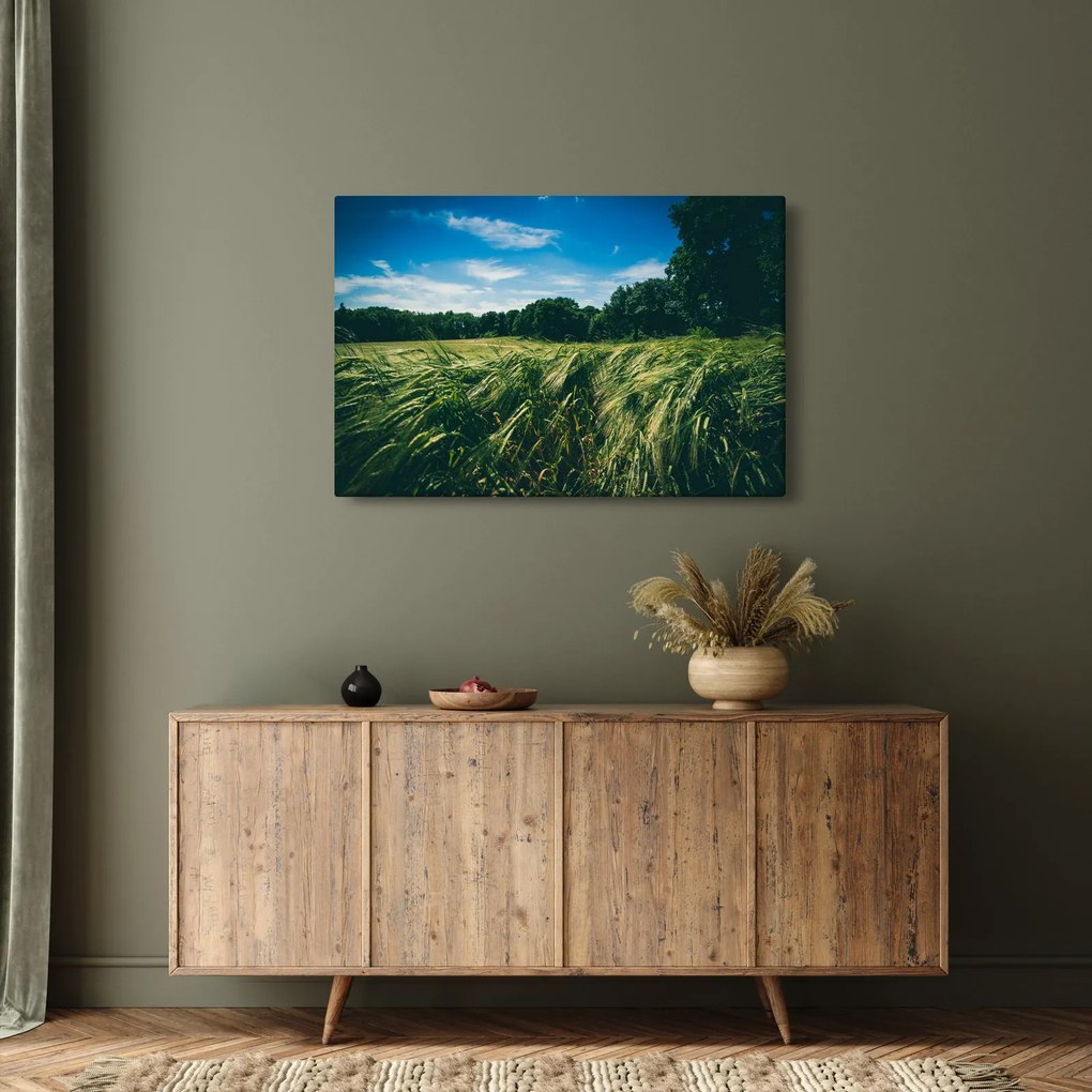 Tablou cu linca și pădure (90x60 cm)